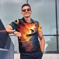 thumbnail image 4 of Vsdgher Sunset Surfing Silhouette Polo Shirts for Men, Men's Short Sleeve Stretch Polo Shirt, Shirts for Men-, 4 of 6