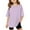 Purple, variant on Girls Fashion Short Sleeve Shirts Tween Girls Oversized Crewneck T-Shirts Summer Fashion Loose Tees Tops Cute Trendy Blouses