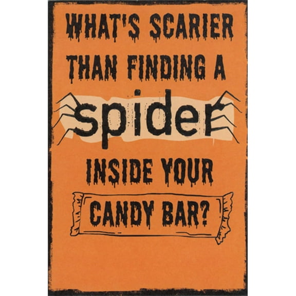 Recycled Paper Greetings Spider Inside Your Candy Bar Funny / Humorous Halloween Card