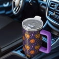 thumbnail image 6 of Pumpkin Hat Halloween Pattern Tumbler with Handle and Lid,40oz Double Wall Vacuum Insulated Tumbler,Cups Gift for Women and Men, 6 of 7