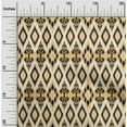 thumbnail image 1 of oneOone Organic Cotton Poplin Twill Fabric Geometric Ikat Printed Fabric 1 Yard 42 Inch Wide, 1 of 4