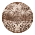 thumbnail image 2 of Unique Loom Rushmore Collection Area Rug - Bagmati (5' 1" Round Dark Beige/Brown), 2 of 6