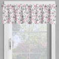 thumbnail image 2 of Ambesonne Kittens Valance Pack of 2, Funny Cat Faces and Hearts, 42"X18", Pink Charcoal Grey White, 2 of 5