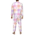 thumbnail image 5 of Bingfone Men'S Pajama Set 2 Piece Loungewear Pjs, Long Sleeve With Pajama Pants-Heart Buffalo Plaid, 5 of 9