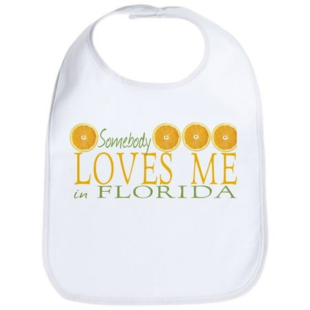 

CafePress - Somebody Loves Me In Florida Bib - Cute Cotton Cloth Baby Bib Toddler Bib