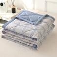 thumbnail image 4 of Hiroekza Throw Blanket Cotton Summer Quilt Lightweight Cooling Comforter Blanket 100x150cm Air Conditioning Quilt for Hot Sleepers Dormitory & Home Use, 4 of 6