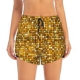 thumbnail image 2 of Daiia Bright Shiny Golden Pattern Women's 2 in 1 Running Shorts - Lightweight Athletic Workout Gym Yoga Shorts Liner with Phone Pockets-X-Large, 2 of 7