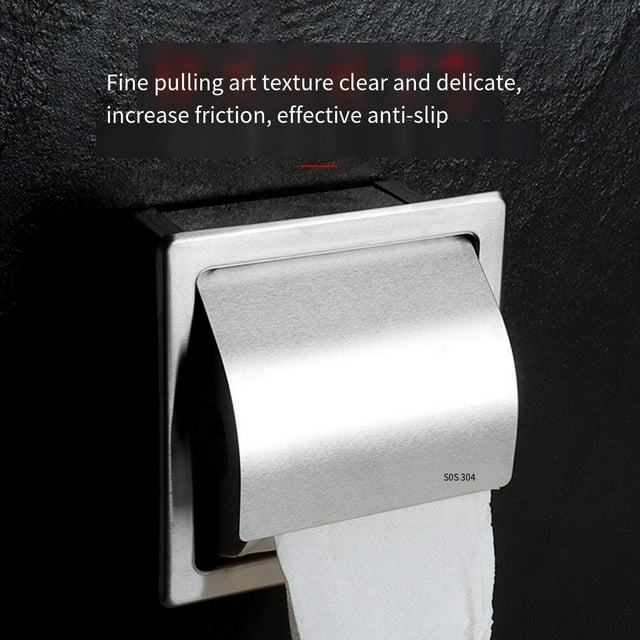 Support de Papier Toilette Ménager Pas de Bavures Boîte Artisanat Poli Rouleau Support Support Rouleau en Acier Inoxydable Boîte de Rangement de Salle de Bain
