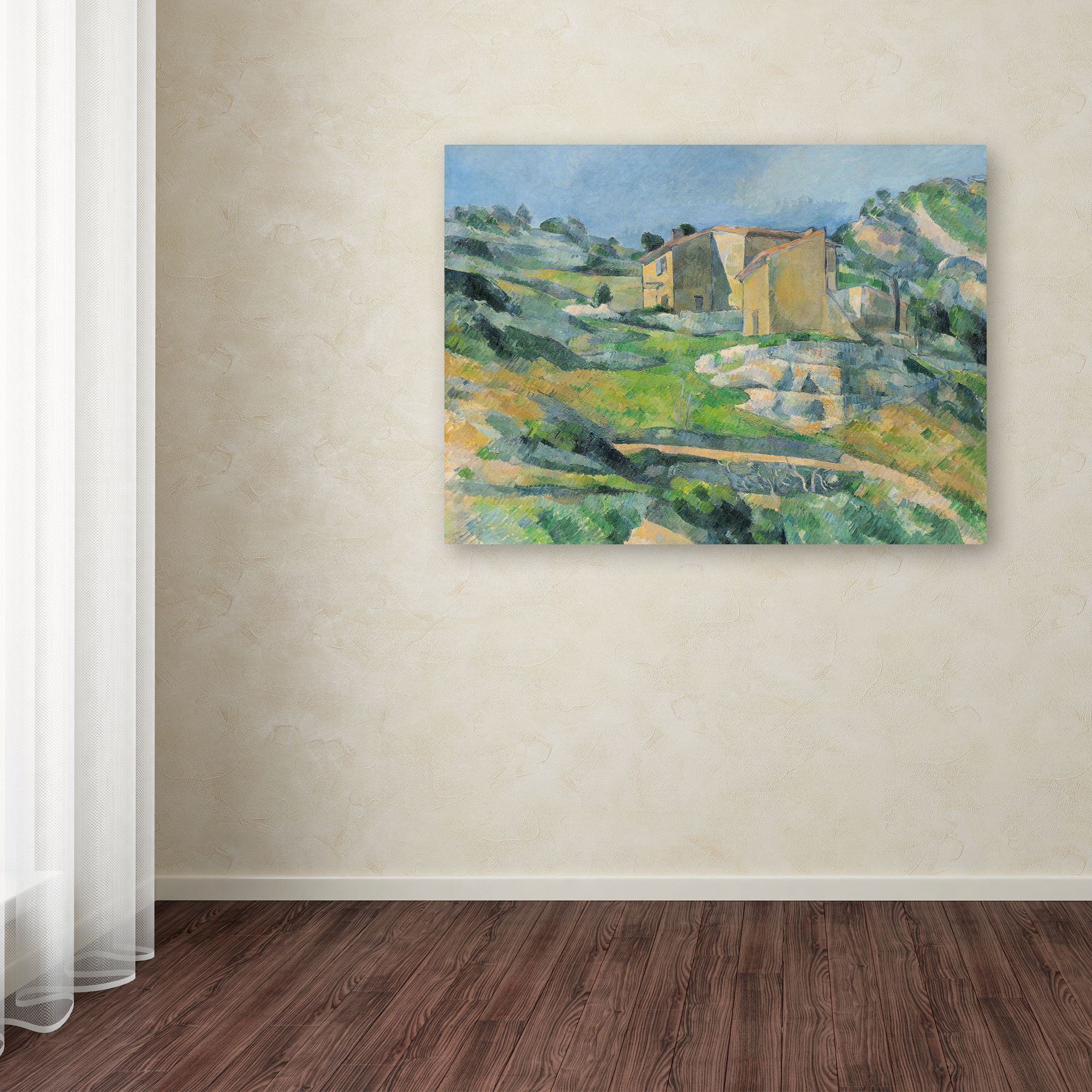 Free Shipping! Trademark Fine Art Paul Cezanne Houses in the