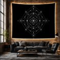 thumbnail image 6 of Intricate Sacred Geometry Mandala on Black Background, Mystical Abstract for Meditation Enthusiasts, Geometric Mandala Art Decor, Housewarming Gift Tapestry Wall Hanging for Bedroom and Yoga Room, 6 of 7