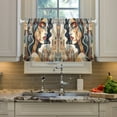 thumbnail image 6 of Women in Brown Kitchen Curtains Half Tier Curtain 2 Rod Pockets Bathroom Bedroom Cupborad Living Room 27"x24", 6 of 8