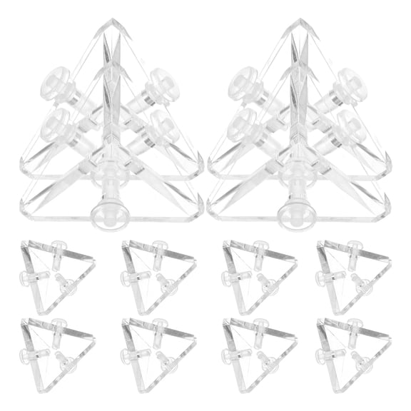 MLINS 12pcs Transparent Acrylic Corner Bracket Corner Bracket Triangle Bracket Furniture Bracket Display Cabinet Connector For Furniture