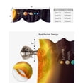 thumbnail image 5 of Earth Universe Galaxy Sun Window Curtain Kitchen Cabinet Coffee Tie-Up Valance Curtain Rod Pocket Short Curtain, 5 of 6