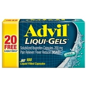 Advil Liqui-Gels Pain Relievers and Fever Reducer Liquid Filled Capsules, 200 Mg Ibuprofen, 100 Count