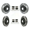 thumbnail image 1 of Transit Auto Front Rear Coated Drilled Slotted Disc Brake Rotors and Ceramic Pads Kit for Car Chevrolet Camaro Without Brembo Calipers KDC-100432, 1 of 11