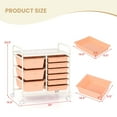 thumbnail image 3 of Costway Chariot Organisateur Roulant à 9 Tiroirs Outils de Rangement Utilitaire Papier Multi-Usage Rose Clair, 3 of 10