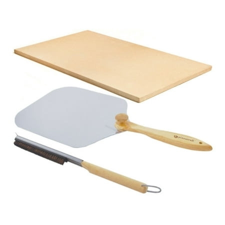

Pizzacraft Thermabond Large All Purpose Stone with Folding Peel and Stone Brush