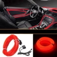 thumbnail image 4 of Skirt Cold Light 3 Meter Set 5vusb Drive For Ambient Light Decorative Light 5V 120inch USB Red LED Light Glow EL Wire String Strip Car Interior Decoration Outdoor Christmas Lights 50 Lights, 4 of 5