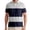 Grey, variant on Polo T Shirts for Men Stripe Casual Breathable Short Sleeved Top Golf Buckle Button Collar Classic Shirts for Men Blue L