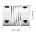 thumbnail image 3 of 7mm to 10mm Aluminum Alloy Shaft Coupling Flexible Coupler Motor Connector Joint L25xD19 Silver, 3 of 6