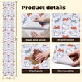 thumbnail image 4 of Peel and Stick Wallpaper Contact Paper preppy cat vintage style White cute cats red bows light Self Adhesive and Removable 17.7in x 118in, 4 of 8