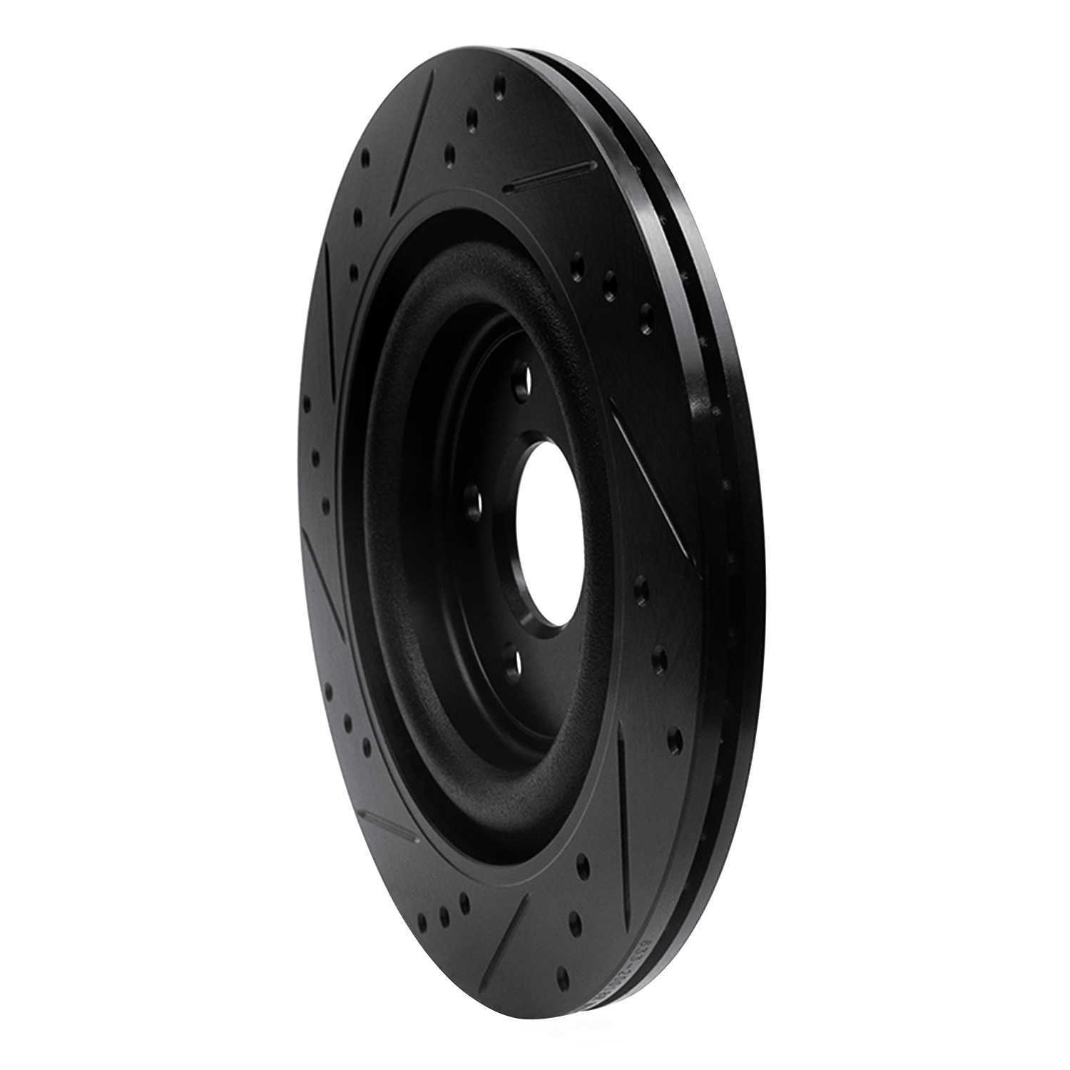 Dynamic Friction Company 633-20018R DFC Brake Rotor - Drilled And Slotted - Black