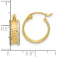 thumbnail image 3 of 14K Yellow & Rhodium White Polished Diamond-Cut Hoops (14.88 X 15.29) Made In Indonesia tf1070, 3 of 5