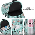 thumbnail image 4 of Sling Backpack,Blue Christmas Santa and Snowman Pattern Sling Bag with Water Bottle Holder,Waterproof Sling Bag for Men/Women with Headphone Jack for Hiking,Travel, 4 of 6