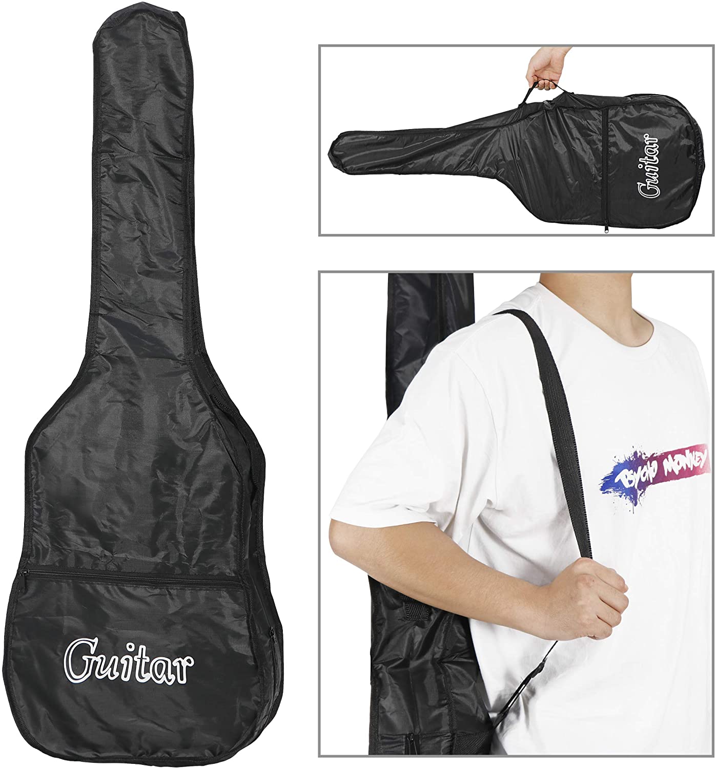 ANHXN  Acoustic Guitar w/Gig Bag Strap Pitch Pipe Extra Strings Set Pick for Kids Beginners Starter Youths Students Right-handed