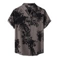 thumbnail image 1 of Playeras Hombre Deportivas Camisa Informal Con Estampado Floral Para Hombre, Camisa De Manga Corta Con Cuello Vuelto, 1 of 5