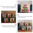 thumbnail image 2 of LED Light Up Christmas Holiday Pillow Cover Throw Pillow Cover Xmas Pillow Case with LED Lights Rustic Sofa Back Throw Cushion Cover for Winter Holiday, 2 of 8