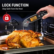 ThermoPro TP603W Digital Meat Thermometer Waterproof Kitchen Food Thermometer with Calibration & Backlight for Oven Oil Fry Candy Thermometer