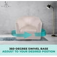 thumbnail image 6 of Ariana 360 Degree Swivel Barrel Chairs, Swivel Accent Chairs for Living Room with Armrest, Bucket Chairs for Home, Modern Accent Chairs, Small Club Chairs for Small Spaces - Ivory, Linen, 6 of 9