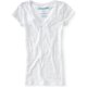 thumbnail image 1 of Camiseta gráfica con cuello en V Bulldog para mujer de Aeropostale, blanca, mediana, 1 of 1