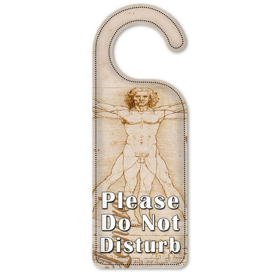 Do Not Disturb Door Knob Hanger Sign - Da Vinci: Man