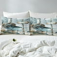 thumbnail image 4 of Erosebridal Wooden Boat Twin Sheet Sets, Beach Marine Bedding Twin Size, Sea Bird Decor 3 Pieces, 4 of 7