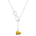 thumbnail image 1 of Delight Jewelry Silvertone Small Yellow Megaphone Silver tone Elegant Infinity Lariat Necklace, 1 of 4