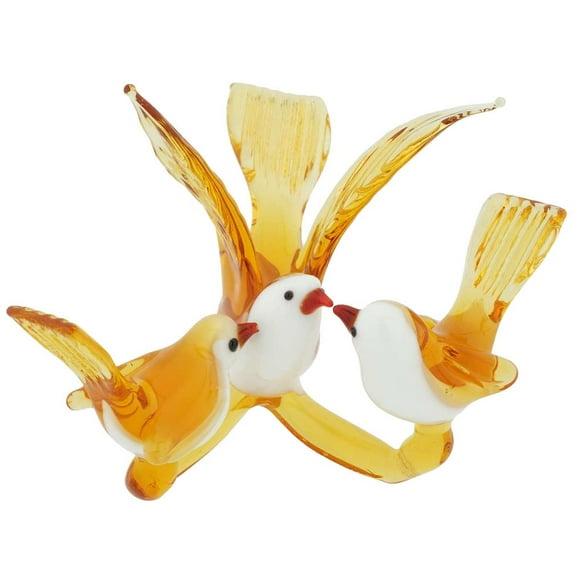GlassOfVenice Murano Glass Dove With Chicks