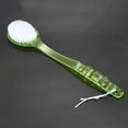 thumbnail image 4 of Long Handled Body Bath Shower Back Brush Scrubber Massager Disability Helper Green, 4 of 9