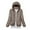 Khaki, variant on Winter Saving Womens Plus Size Puffer Jacket Down Jacket Lightweight Hooded Short Korean Style White Down Warm Jacket