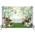 thumbnail image 5 of 7x5FT Spring Backdrop Easter Rabbit Flowers Colorful Eggs Spring Garden Photography Background for Easter Party Decoration Children Baby Shower Birthday Party Supplie, 5 of 7