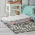 thumbnail image 3 of Sterilite 39 L Storage Box, Clear Plastic Storage Bin with Snap-on Lid, White, 3 of 6