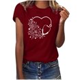 thumbnail image 1 of Camisetas con estampado de letras y cuello redondo de verano para mujer, blusas femeninas cómodas y elegantes, Tops OAVQHLG3B Store  lin121212, 1 of 5