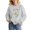 Light Gray, variant on Alphabet Graphic Pullover Sweatshirt for Children's Long Sleeve Crewneck Top Soft Casual Loose Fit Comfortable Wear