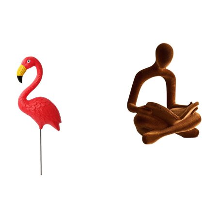 hengtong Flamingo Thinker Garden Statue Figurine Ornament Abstract Art Sculpture for Holiday Spring Office Bar Wedding Versatile Collection