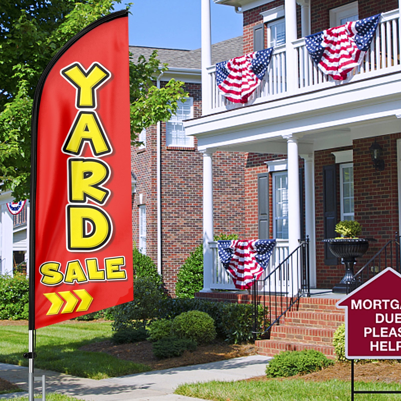 Yard sale Sign Feather Flag,8FT Yard sale outdoor advertising flag, Yard sale Business Sign,Yard sale Swooper Flag（FLAG ONLY）