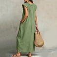 thumbnail image 6 of 2026 European And Station Summer Solid Color Elegant Temperament Flying Sleeve Dress, 6 of 8