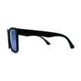 thumbnail image 3 of Mens Polarized Oversize Sport Horn Rim Rectangular Sunglasses Matte Black Blue Mirror, 3 of 4