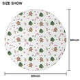 thumbnail image 6 of White Christmas Gingerbread Man Pattern Round Tablecloth 60"x60",Wrinkle Wipeable Table Cloth for Kitchen Dining Room Picnic Patio Party, 6 of 6