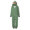 thumbnail image 5 of Odeerbi Christmas Onesie Pajamas for Family Holiday Sleep Jumpsuit Long Sleeve Family Christmas Pajamas Matching Sets Mom Fashion Lattice Print Plush Jumpsuit Sleepwear PJs Set Green, 5 of 6